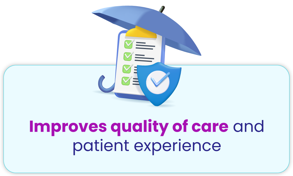 Improves quality of care and patient experince