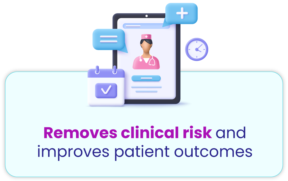 removes clinical risk and improved patient outcomes